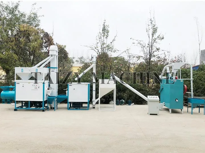 Fully Automatic Grain Cleaner Machine With Wind - Transported Conveyor 8 complete machine for processing corn