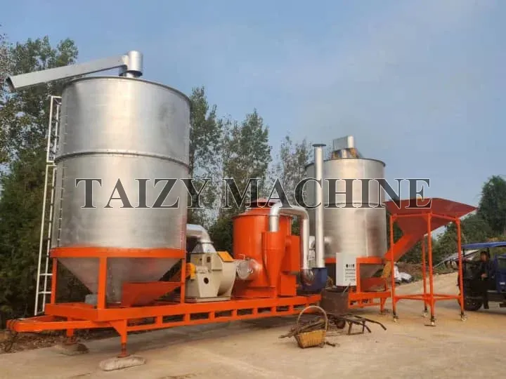 Mobile Grain Dryer for Small Farm 4 double bins of small farm grain dryer for drying grains
