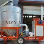 single bin of small farm grain dryer for drying grains