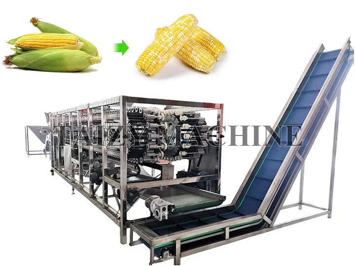 Industrial Corn Husk Remover For Large Food Processing Factory