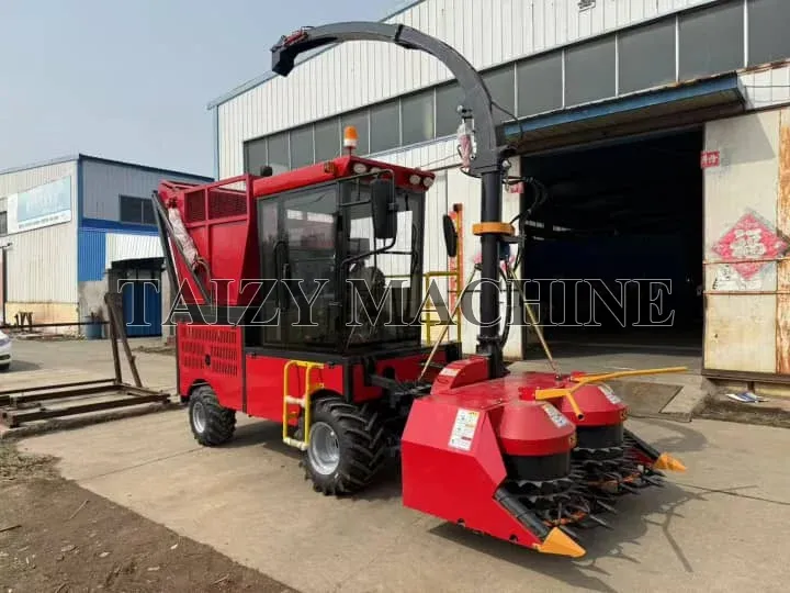 corn silage harvesting machine