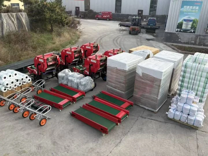 5 corn stalk baling  machines shipped to Kenya