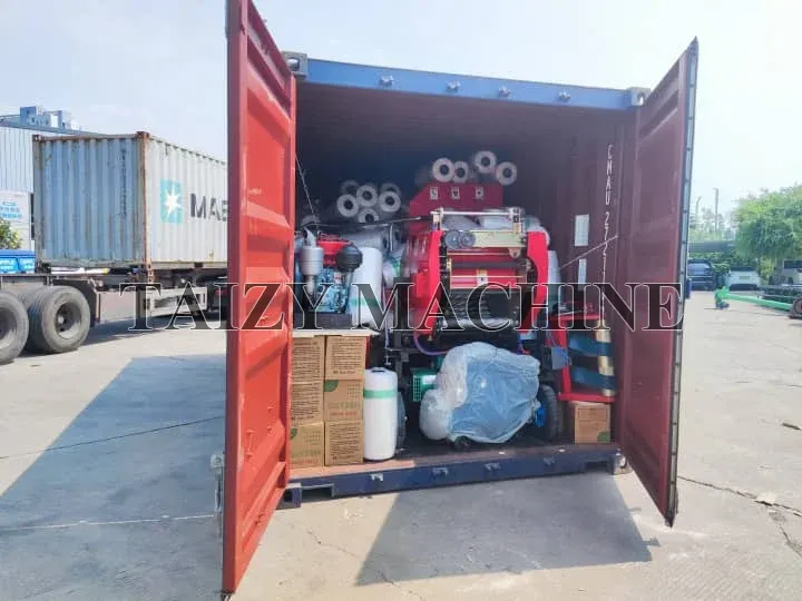 baling and wrapping machine had been loaded