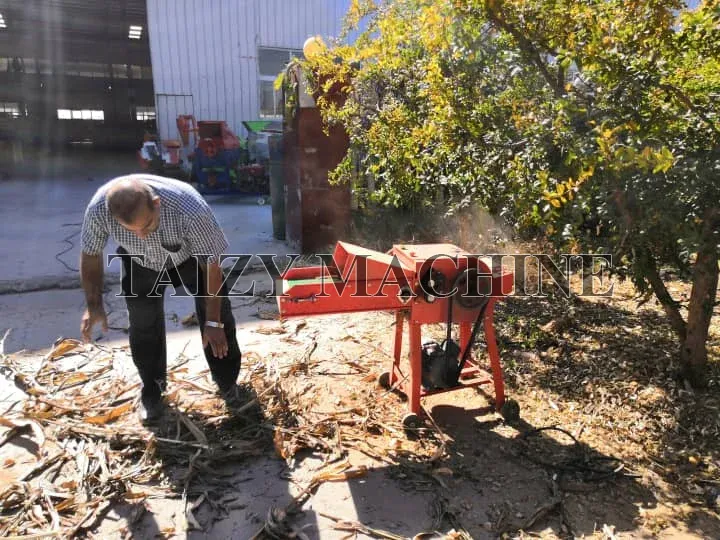 testing silage cutter machine