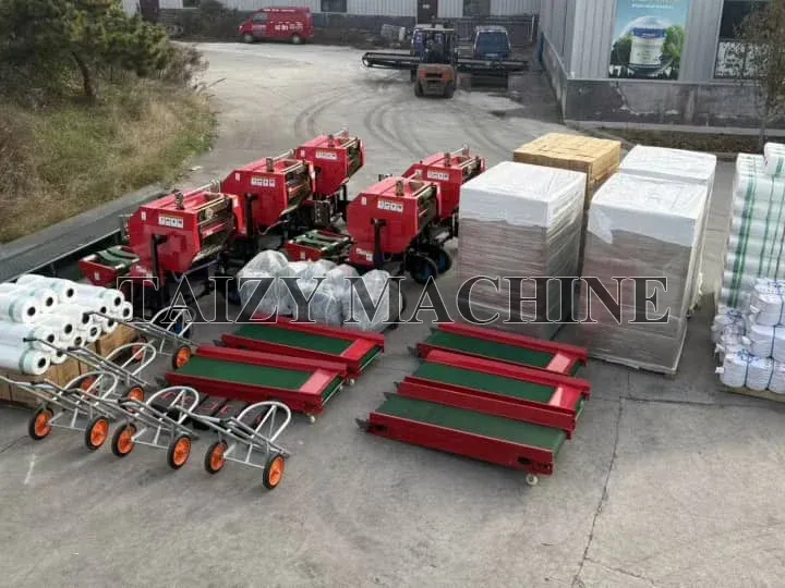 packaging of hay baler silage machine
