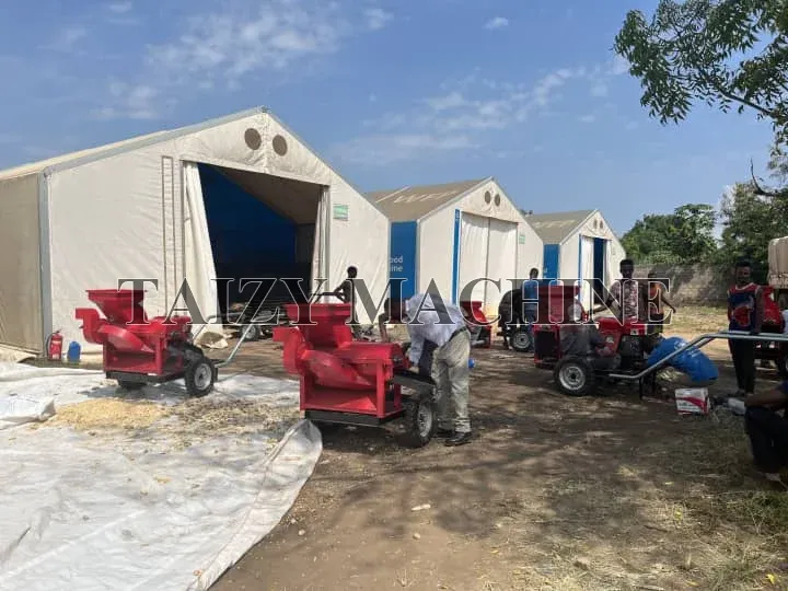Installating threshing machine