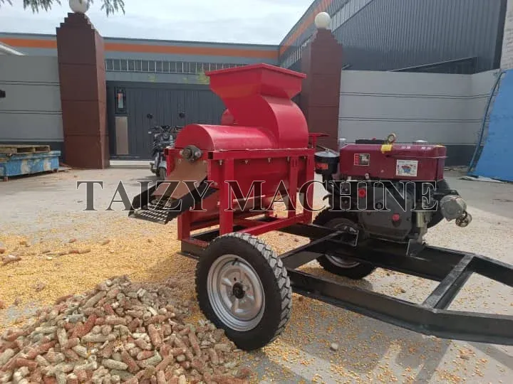5TYM-850 Maize Shelling Machine 7 corn threshing machine testing