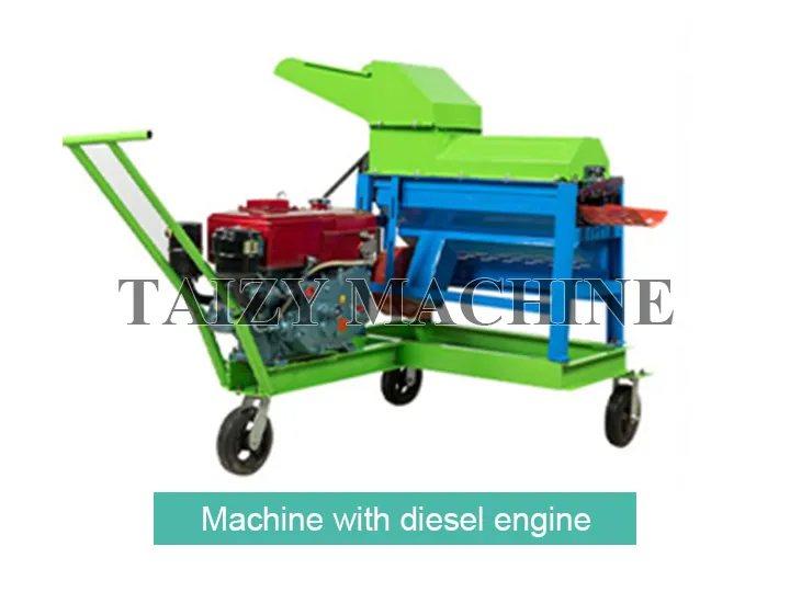 corn threshing machine with diesel engine