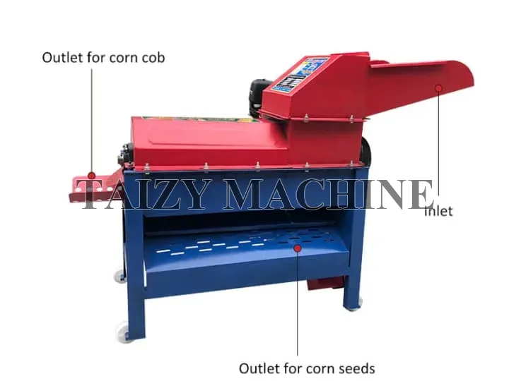 structure of corn seed removing machine