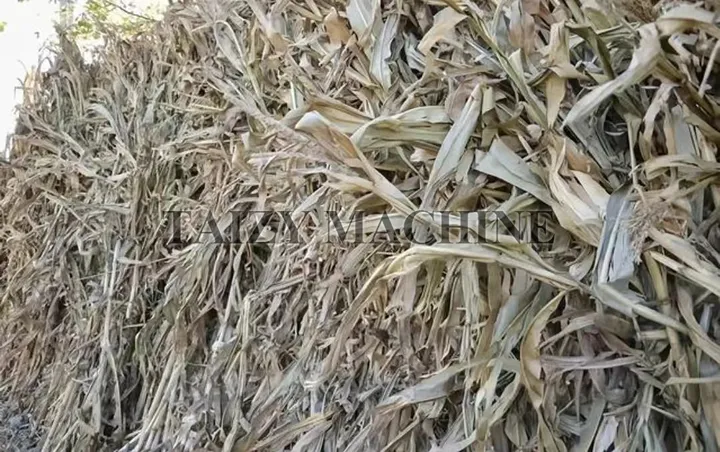 Corn stover refers to the residual parts of the corn plant (including stems, leaves, and husks) remaining after the harvest of the grain.