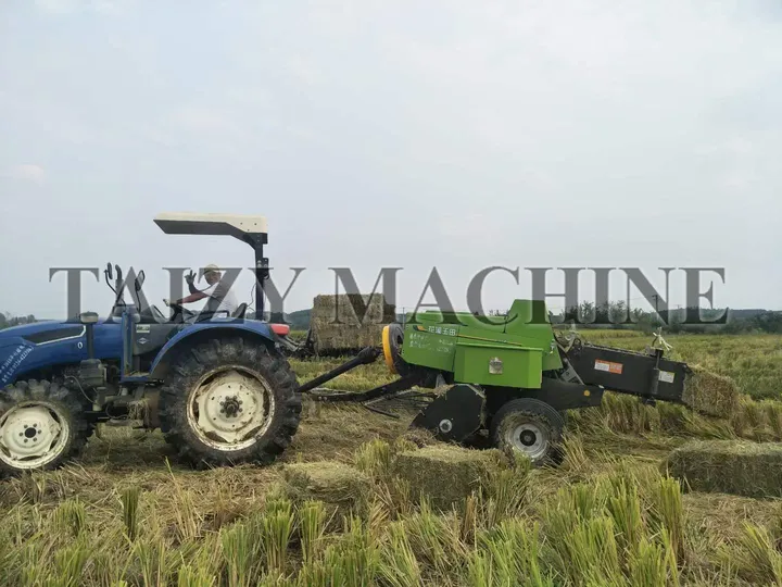 tractor square hay forage baler