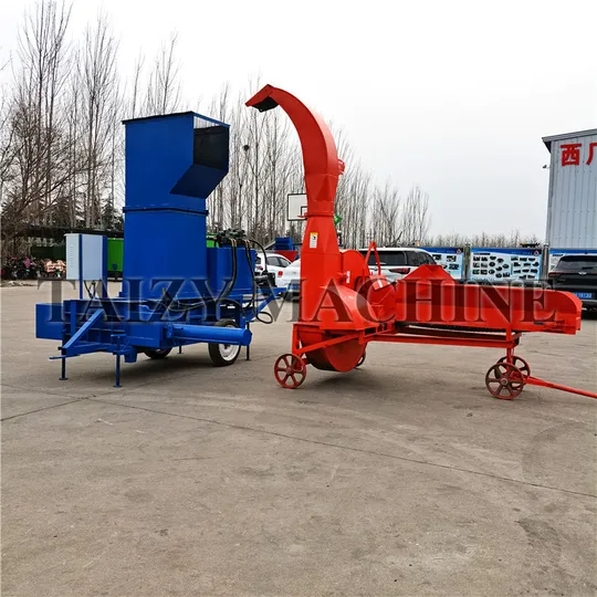 chaff cutter+grass baling machine