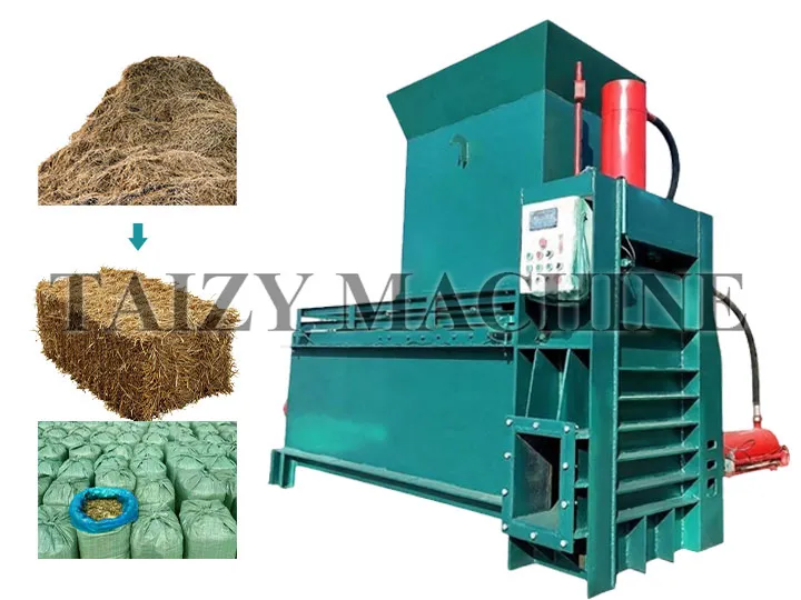 Square Hay Baling Machine with Double Bagging