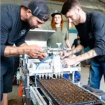 vegetable seedling raising machine customer visiting factory