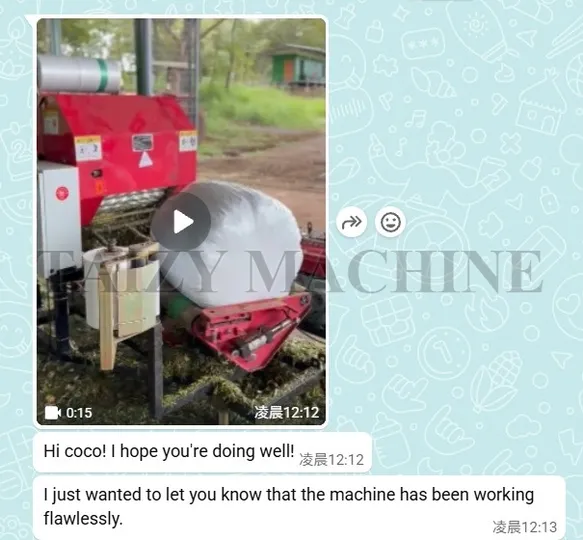 9YDB-55 Silage Baler Customer Feedback from Costa Rica 1 silage bale making machine feedback