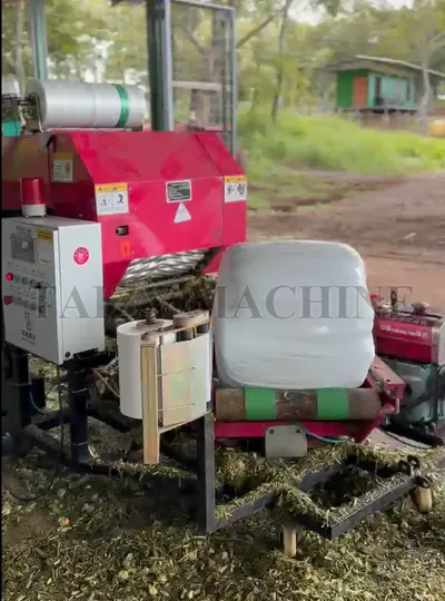 9YDB-55 Silage Baler Customer Feedback from Costa Rica 4 silage wrapping film baler in Costa Rica